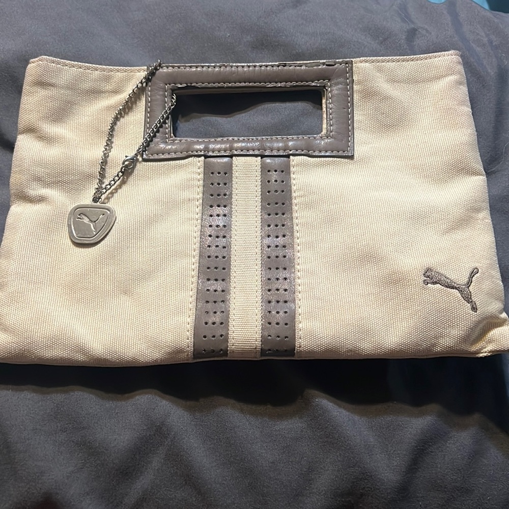 Tan Puma wristlet